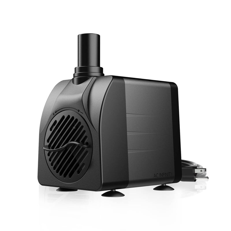 AC Infinity Submersible Water Pump 132 GPH 500 LH Ultra Quiet 8W Fish Tank Flow Pressure Control with 3 ft High Lift Pump for Aquariums Fountains Ponds Pools Hydroponics