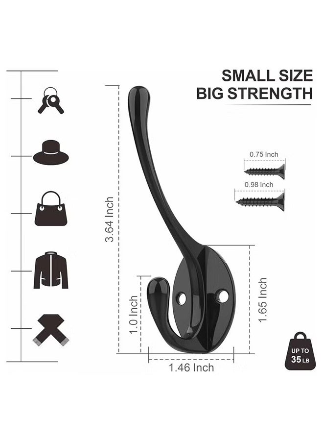 واي جيه خطافات جدارية لتعليق الملابس 10 قطع خطاف معدني من الصلب لتثبيت المعاطف، خطافات حائط فردية قوية مع 20 مسمار لتثبيت المناشف والمفاتيح والرداءات والمعاطف والأوشحة والحقائب. - Image 3