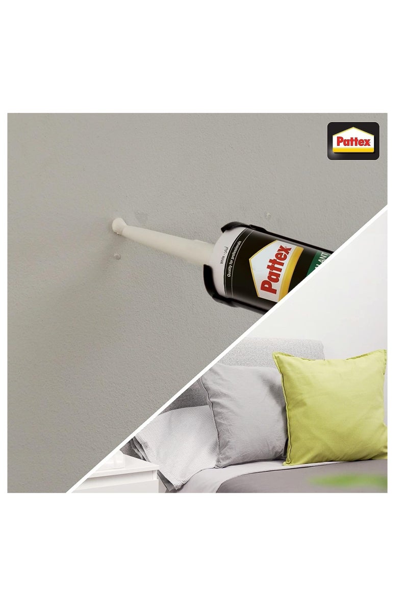 Pattex SL100 Acrylic Silicone Sealant And Silicone Gun (White), Joint Filler for Interior Use, Ideal for Door & Window Frame Sealant, Easy to Use White Sealant-280ml - Image 5