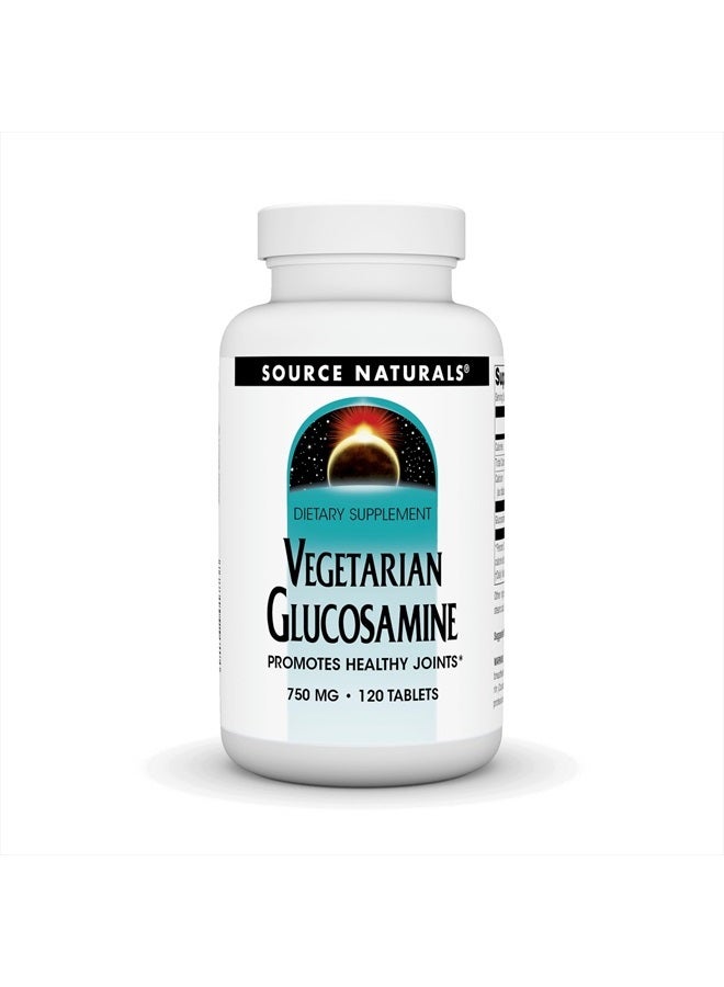 Source Naturals Vegetarian Glucosamine, Promotes Healthy Joints*, 750 mg - 120 Tablets  - Image 1