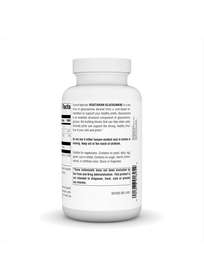 Source Naturals Vegetarian Glucosamine, Promotes Healthy Joints*, 750 mg - 120 Tablets  - Image 3