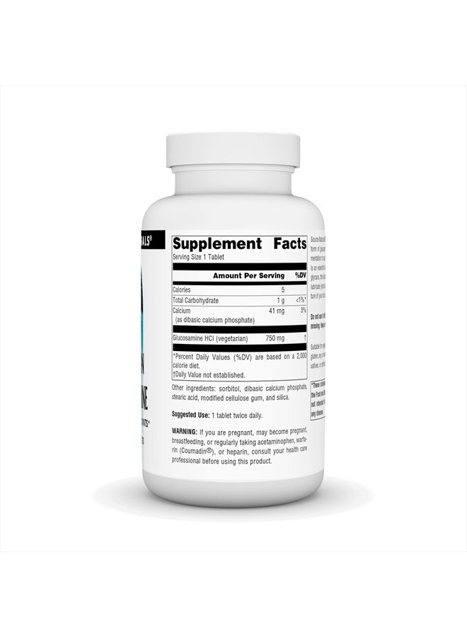 Source Naturals Vegetarian Glucosamine, Promotes Healthy Joints*, 750 mg - 120 Tablets  - Image 2