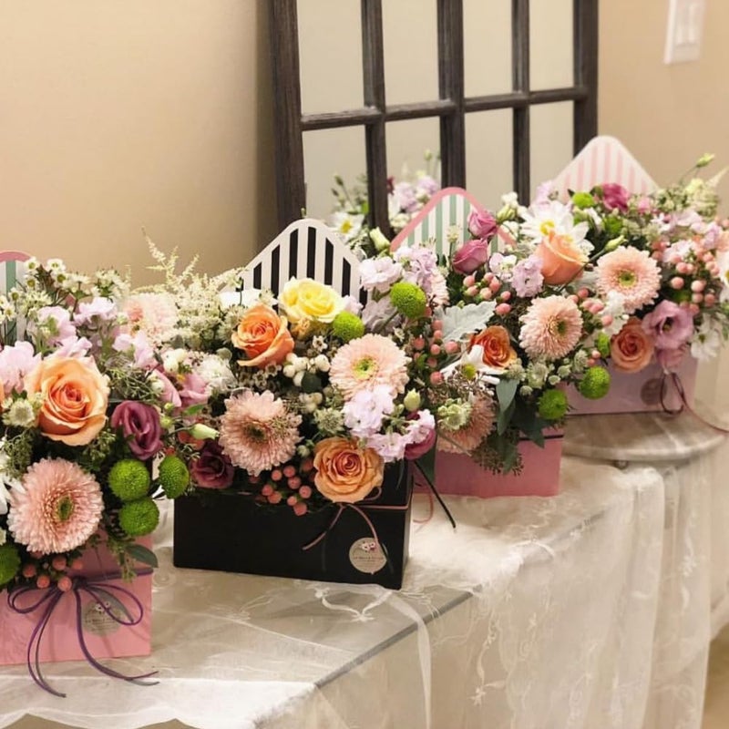 BBJ WRAPS Envelop Flower Wrapping Paper Box Florist Bouquet Packaging Boxes for Floral Arrangement Supplies, 5 Counts, 7.9 x 2.8 x 5.7 Inch (Pink) - Image 5