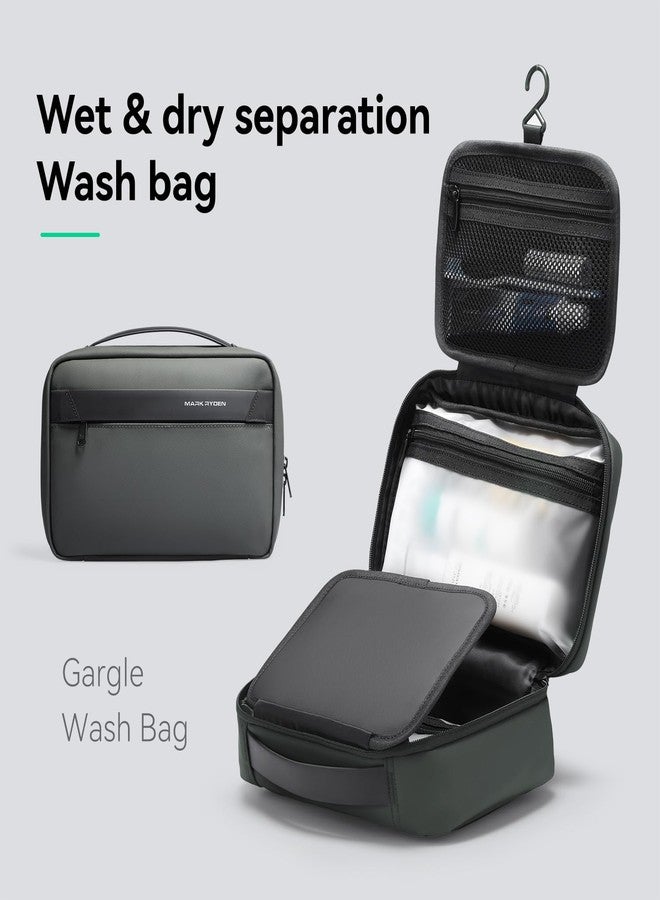 MARK RYDEN Toiletry Bag for Men, Travel Toiletry Organizer Dopp Kit Water-resistant Shaving Bag for Toiletries Accessories (Green) - Image 4