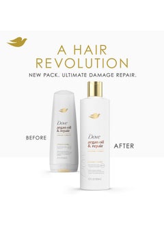 Dove Dove Conditioner Argan Oil & Repair for Fine Hair with Bio-Protein Care Technology and Argan Oil Blend 12 Fl Oz  - Image 3
