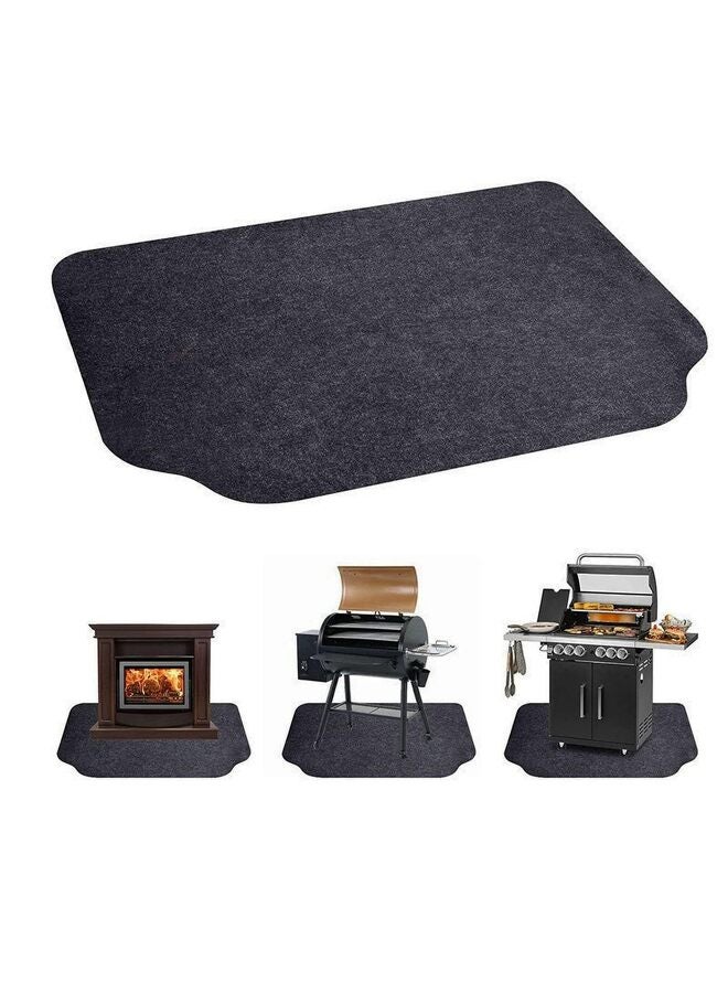 48''*36'' Under Grill Mat, BBQ Grill Splatter Pad, Double-Sided Fireproof Oil-Proof Grill Pad, Deck and Patio Protective Mat, Waterproof BBQ Protector, Washable Floor Mat - Image 1