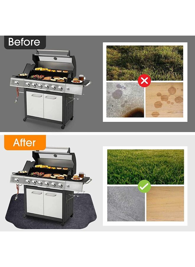 48''*36'' Under Grill Mat, BBQ Grill Splatter Pad, Double-Sided Fireproof Oil-Proof Grill Pad, Deck and Patio Protective Mat, Waterproof BBQ Protector, Washable Floor Mat - Image 5