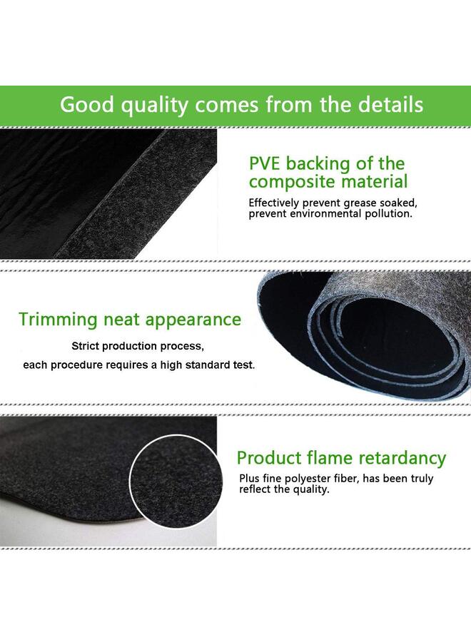 48''*36'' Under Grill Mat, BBQ Grill Splatter Pad, Double-Sided Fireproof Oil-Proof Grill Pad, Deck and Patio Protective Mat, Waterproof BBQ Protector, Washable Floor Mat - Image 4