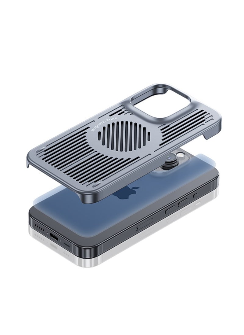 Benks - Benks MagClap Biliz Cooling Case for iPhone 15 Pro Max Magnetic Suction Charging with Shell, light and portable Grey Colour - Image 1