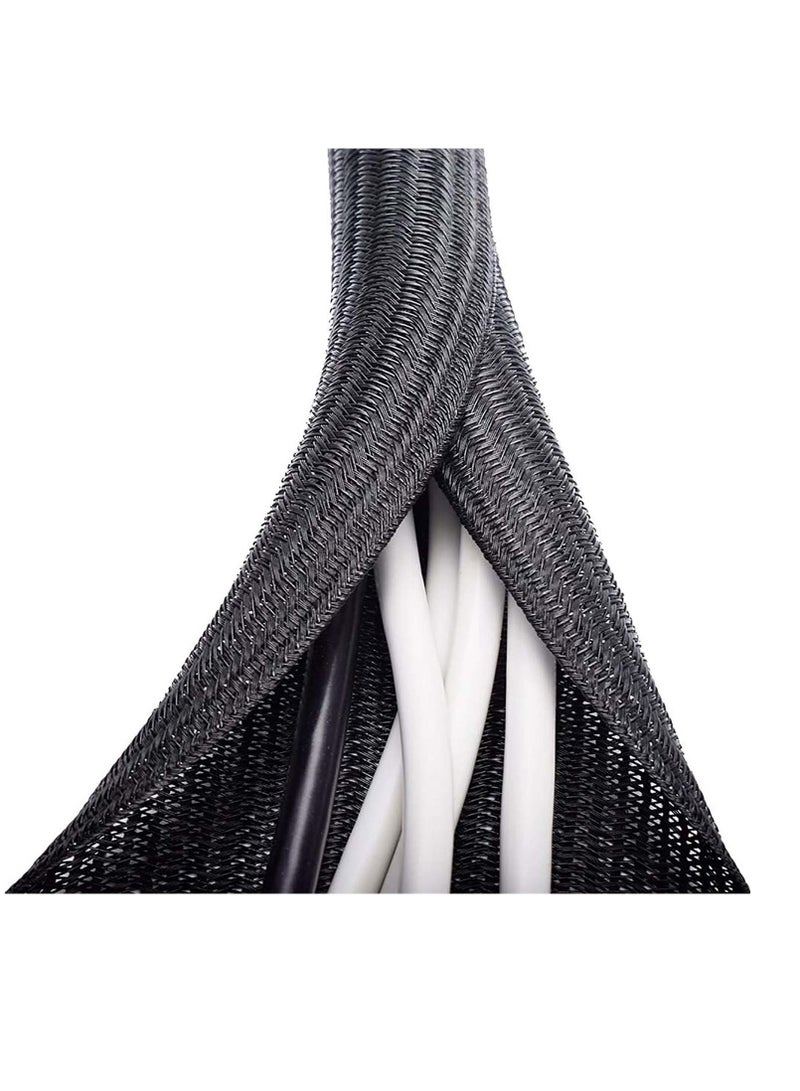 كابتن تيك واقي السلك ، وغطاء الكابلات ، ومنظم الكابلات ، وإدارة الأسلاك ، وغطاء الكابلات المنقسمة ، وحماية القط من حبال المضغ ، لجهاز الكمبيوتر المكتبي ، وكابل واقي الأسلاك ، للمكتب المنزلي - Image 1