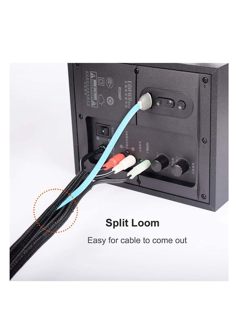 كابتن تيك واقي السلك ، وغطاء الكابلات ، ومنظم الكابلات ، وإدارة الأسلاك ، وغطاء الكابلات المنقسمة ، وحماية القط من حبال المضغ ، لجهاز الكمبيوتر المكتبي ، وكابل واقي الأسلاك ، للمكتب المنزلي - Image 5