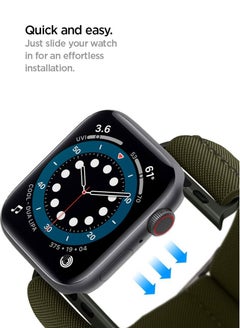 Spigen Lite Fit Band for Apple Watch Ultra 49mm, Series 8 /7 45mm and Series 6/SE2/SE/5/4/3/2/1 44mm/42mm Nylon Solo Loop - Khaki  - Image 2