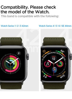 Spigen Lite Fit Band for Apple Watch Ultra 49mm, Series 8 /7 45mm and Series 6/SE2/SE/5/4/3/2/1 44mm/42mm Nylon Solo Loop - Khaki  - Image 3