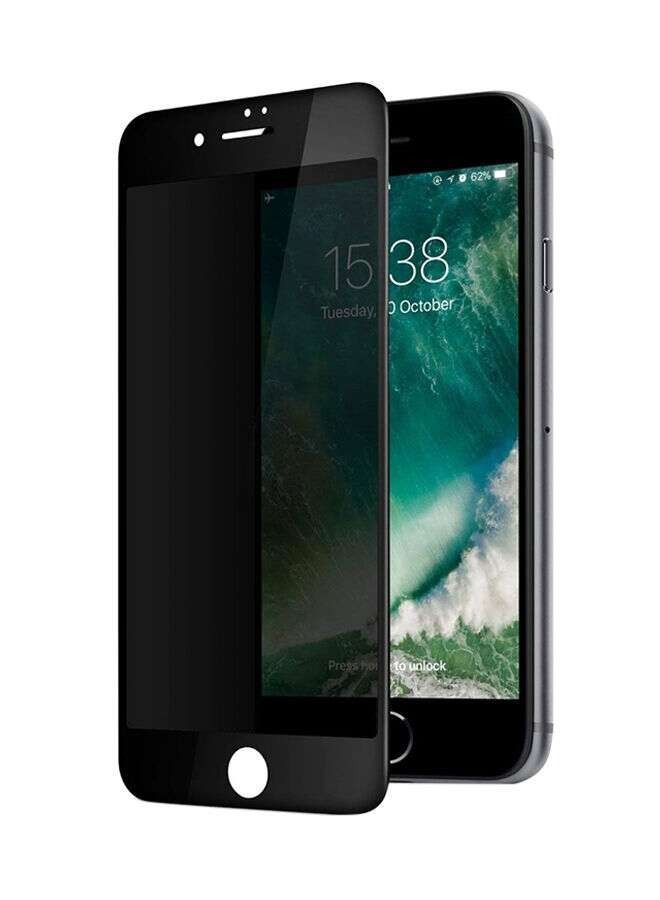 Privacy Screen Protector for iPhone 6 Plus, Anti Spy 9H Tempered Glass, Edge to Full Cover Anti-Fingerprint Bubble Free Coverage (Black)