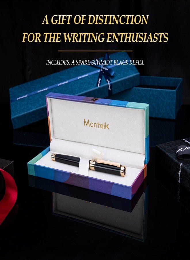 MCNTEIK luxury Rollerball Pen with 24K gold plating finish, luxury grade craftsmanship, Schmidt 888F refill, exquisite men's and women's gift pen set, professional, administrative, office - Image 5