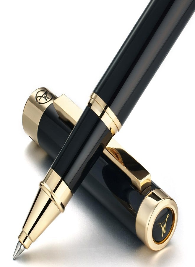 MCNTEIK luxury Rollerball Pen with 24K gold plating finish, luxury grade craftsmanship, Schmidt 888F refill, exquisite men's and women's gift pen set, professional, administrative, office - Image 1