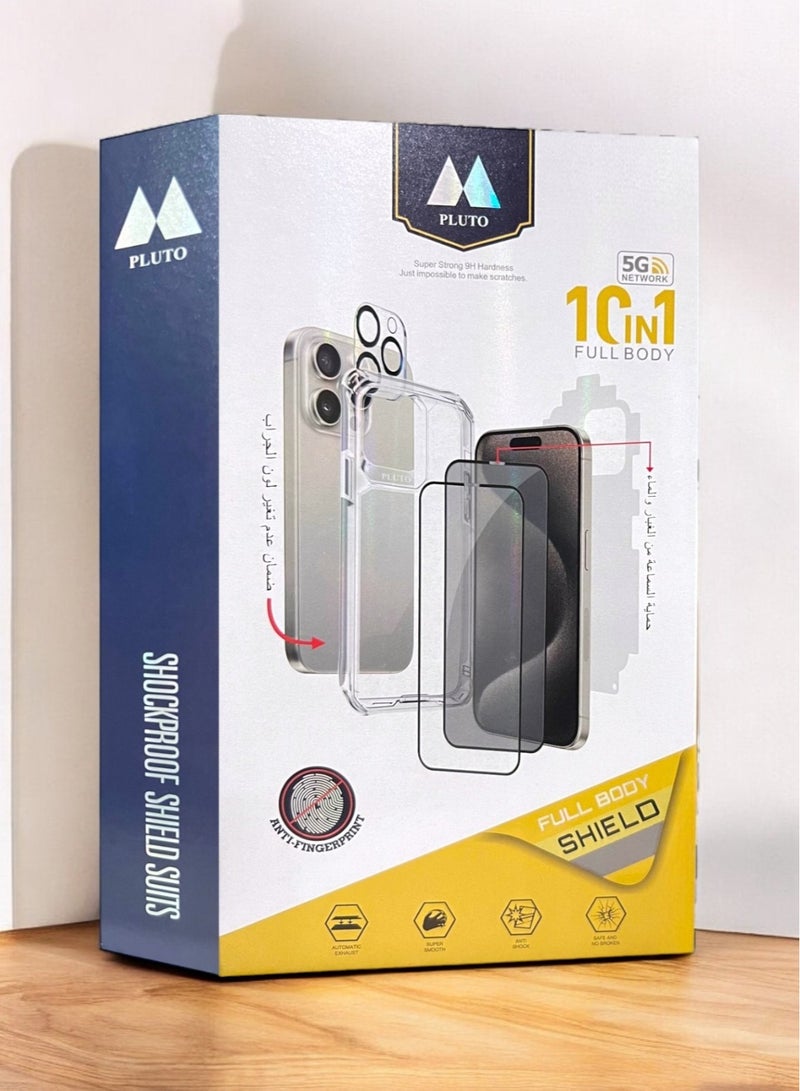 بلوتو بكج الحماية المتكامل الجديد لـ آيفون 14 برو ماكس (iPhone 14 Pro Max) بكج بحلة جديدة و حماية كاملة لهاتفك مع جراب يدعم الشحن اللاسلكي MageSafe من بلوتو (10in1) - Image 2