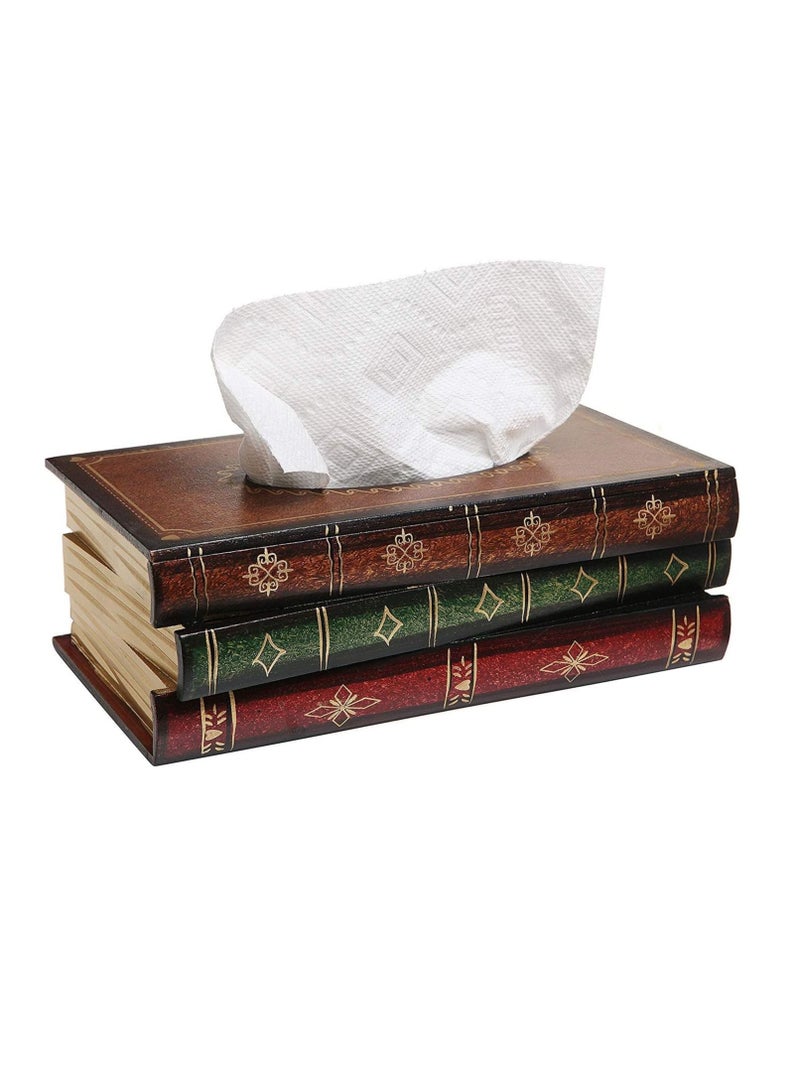 FFD Wooden Tissue Holder Stylish Tissue Box Cover and Napkin Holder Decorative Facial Tissue Dispenser Desktop Tissue Containe - Image 1