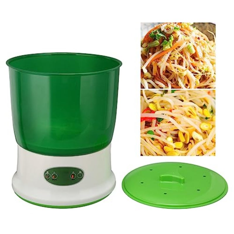 Bean Sprouts Machine LED Display Time Control Intelligent Automatic Seed Sprouter Kit Large Capacity for Radish Alfalfa Wheatgrass Broccoli Sprouts 220V UK Standard - Image 3