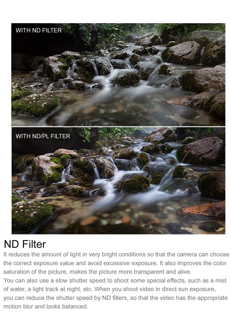 KASTWAVE ND Lens Filter Set for DJI Mini 3 Pro Accessories 4 Piece Filter Set Multi-Coated Filter Camera Lens Drone Camera Lens Accessories (ND4, ND8, ND16, ND32) - Image 3