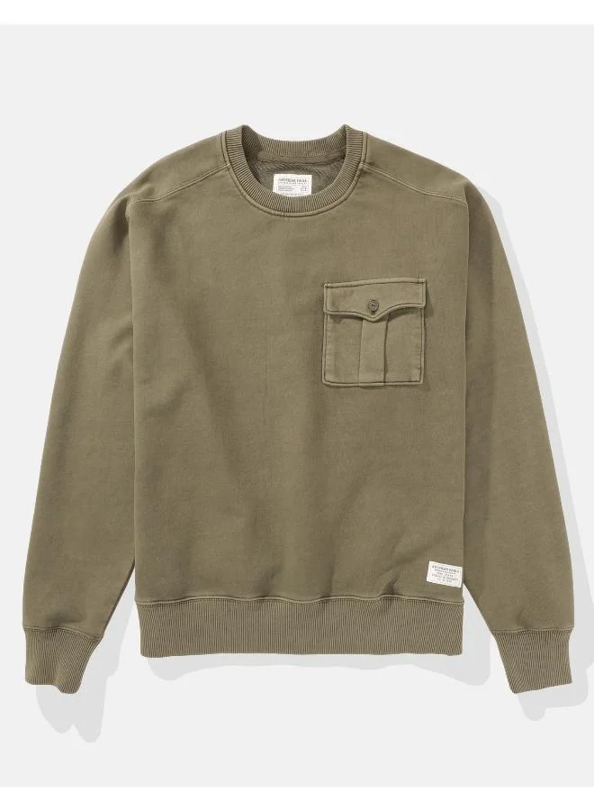 American Eagle Ae Utility Crew Neck Sweatshirt