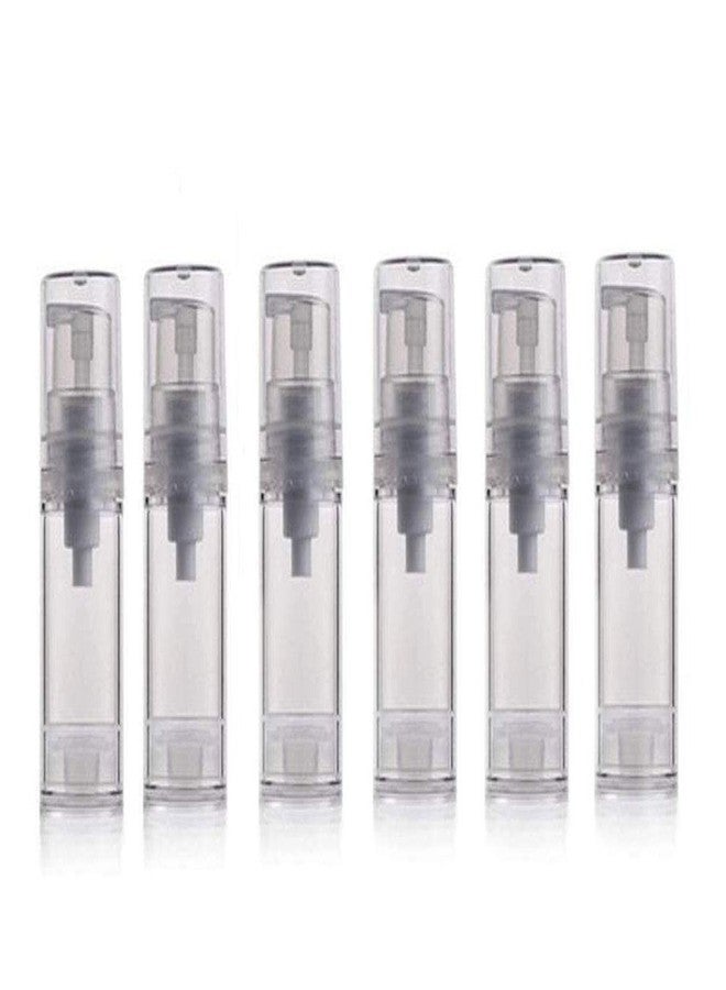 Quupy 5ML 6PCS Portable Empty Refillable Pump Plastic Bottle Foundation Travel Clear Bottle Liquid Storage Container - Image 1