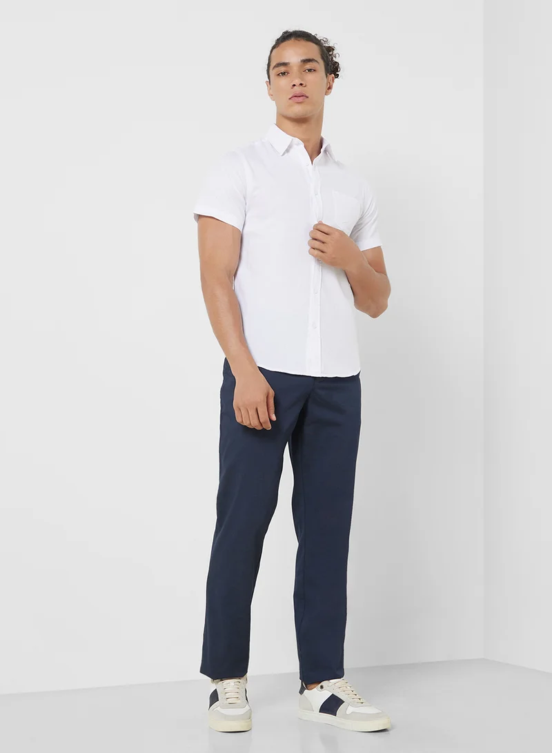 Robert Wood Short Sleeve Slim Fit Oxford