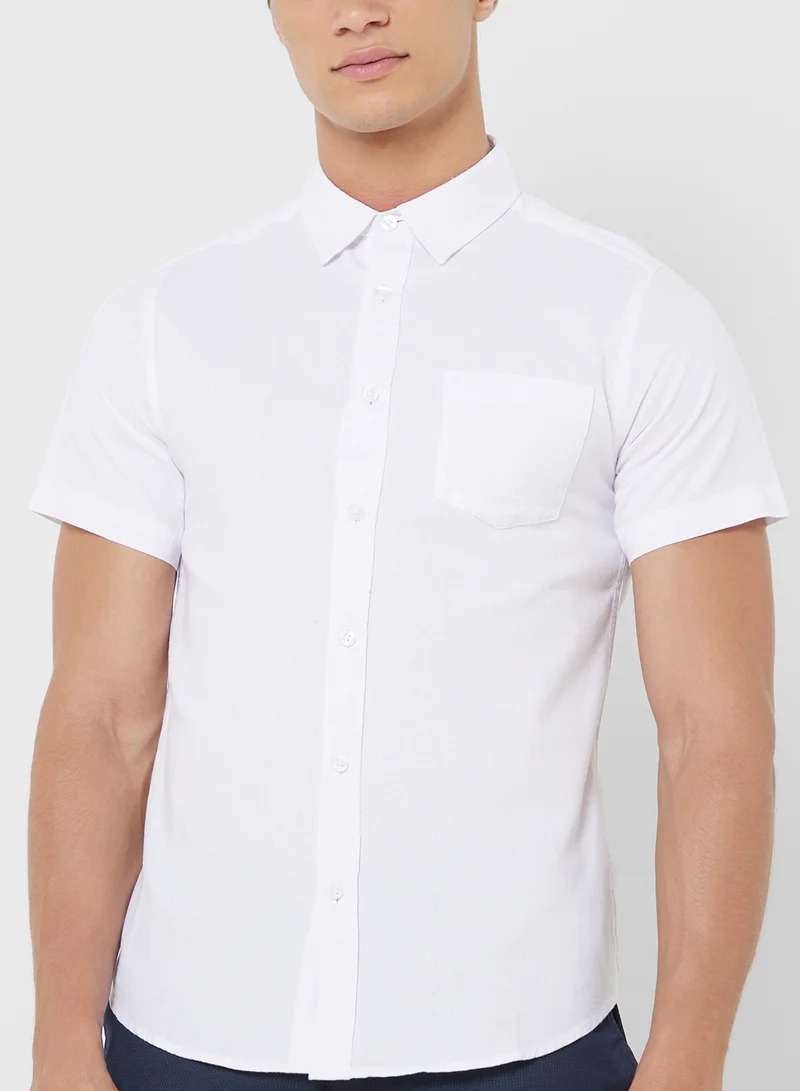 Robert Wood Short Sleeve Slim Fit Oxford