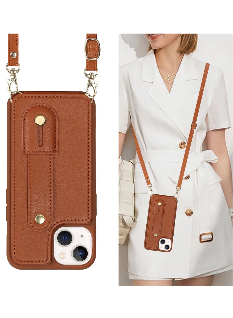Gerenic Phone Case, Cover for iPhone 15/ 15Plus/ 15Pro/ 15Pro Max, Crossbody Wallet Case with Card Slot Holder, Wrist Strap Shoulder Protective Cover  - Image 3