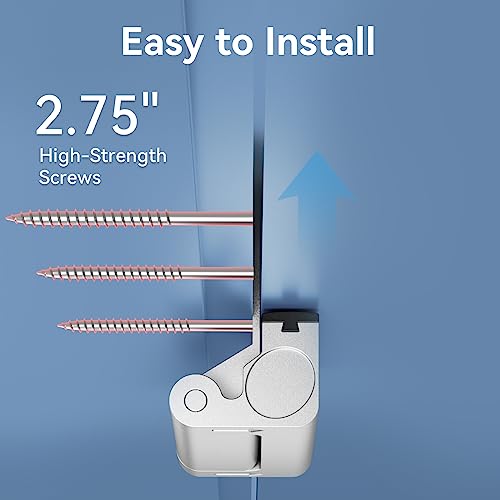 Lvyesea 3Pcs Door Reinforcement Lock, Door Locks for Kids Safety, Door Safety Locks from Inside, Withstand 800lbs Force - Enhance Home Security, Door Lock Security, Aluminum Construction (Silver) - Image 4