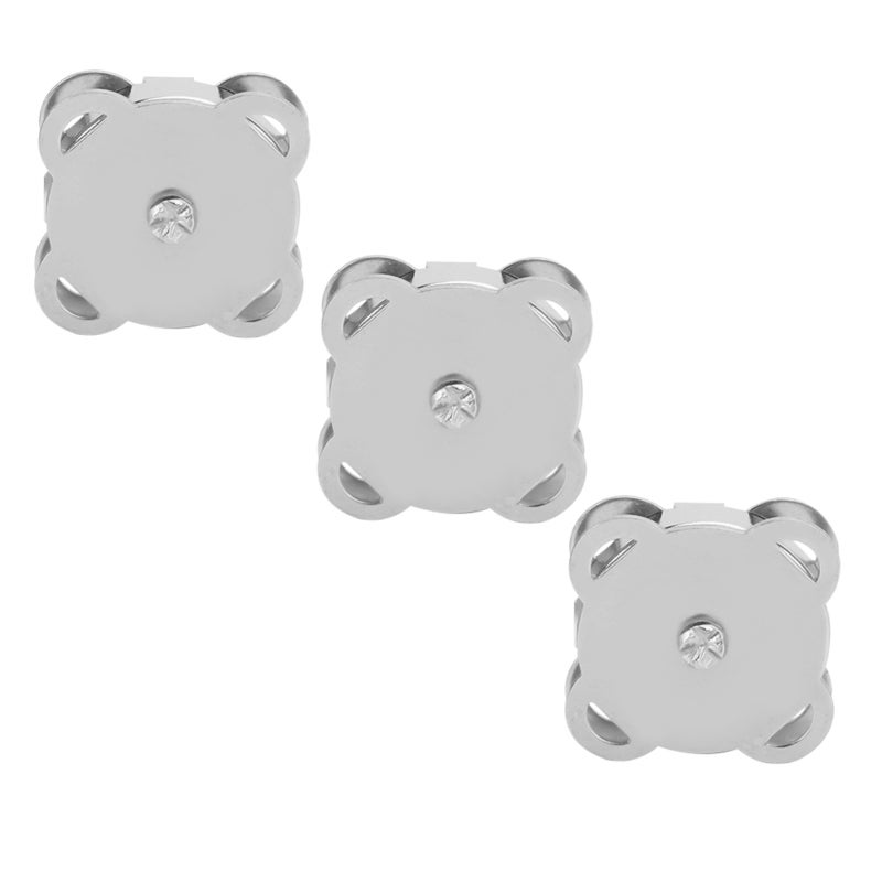 Metal Magnet Buckle 18.5MM Bright White Hand-sewn Snap Fasteners for DIY Clothing Accessories Bag Hardware Repair - Rugged Rust Resistant Metal with Smooth Plating for Jackets Backpacks Canvas Bag Lug - Image 1