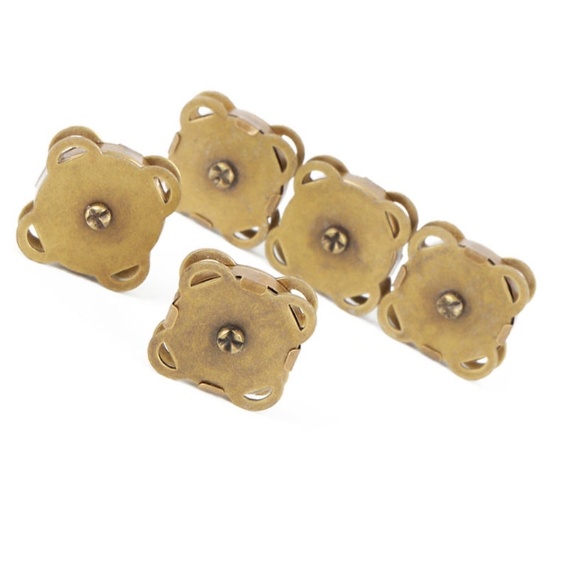 Metal Magnet Buckle 18.5MM Bright White Hand-sewn Snap Fasteners for DIY Clothing Accessories Bag Hardware Repair - Rugged Rust Resistant Metal with Smooth Plating for Jackets Backpacks Canvas Bag Lug - Image 3