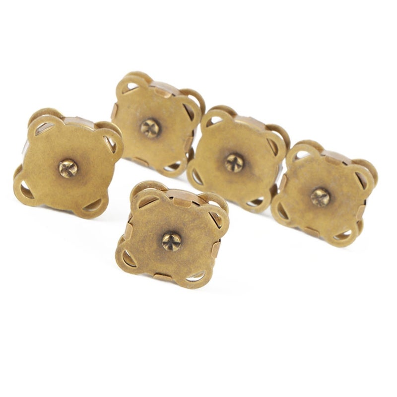 Metal Magnet Buckle 18.5MM Bright White Hand-sewn Snap Fasteners for DIY Clothing Accessories Bag Hardware Repair - Rugged Rust Resistant Metal with Smooth Plating for Jackets Backpacks Canvas Bag Lug - Image 2