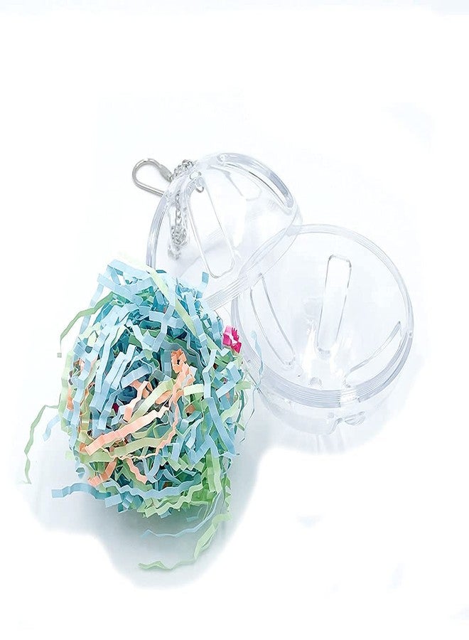 GILYGI 3.5" Hanging Plastic Forager Ball Toy to Unscrew with shredding Paper Inside for Medium and Large Parrot - Image 3
