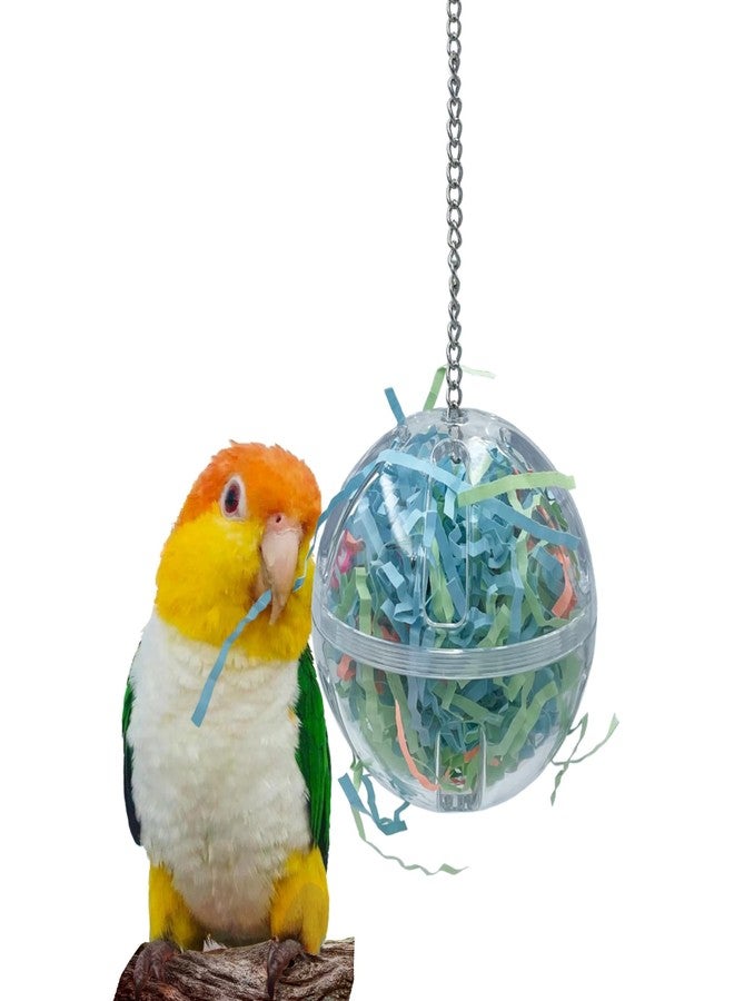 GILYGI 3.5" Hanging Plastic Forager Ball Toy to Unscrew with shredding Paper Inside for Medium and Large Parrot - Image 1
