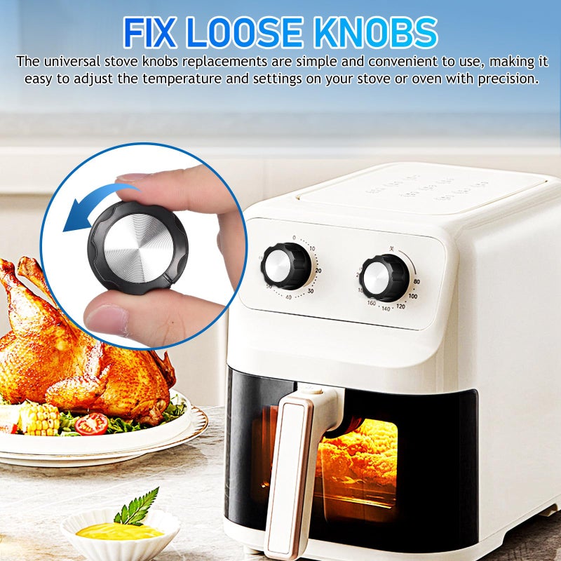 Universal Gas Stove Knobs Replacement Set 4 Pieces Durable Control Burner Oven Range Cooktop - Image 4