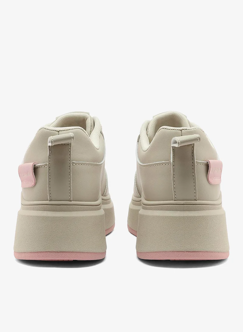 U.S. Polo Assn. beige Women's Biege Low-Top Sneakers - Stylish Design with Cushioned Comfort for Everyday Wear for Women | Best Price UAE
