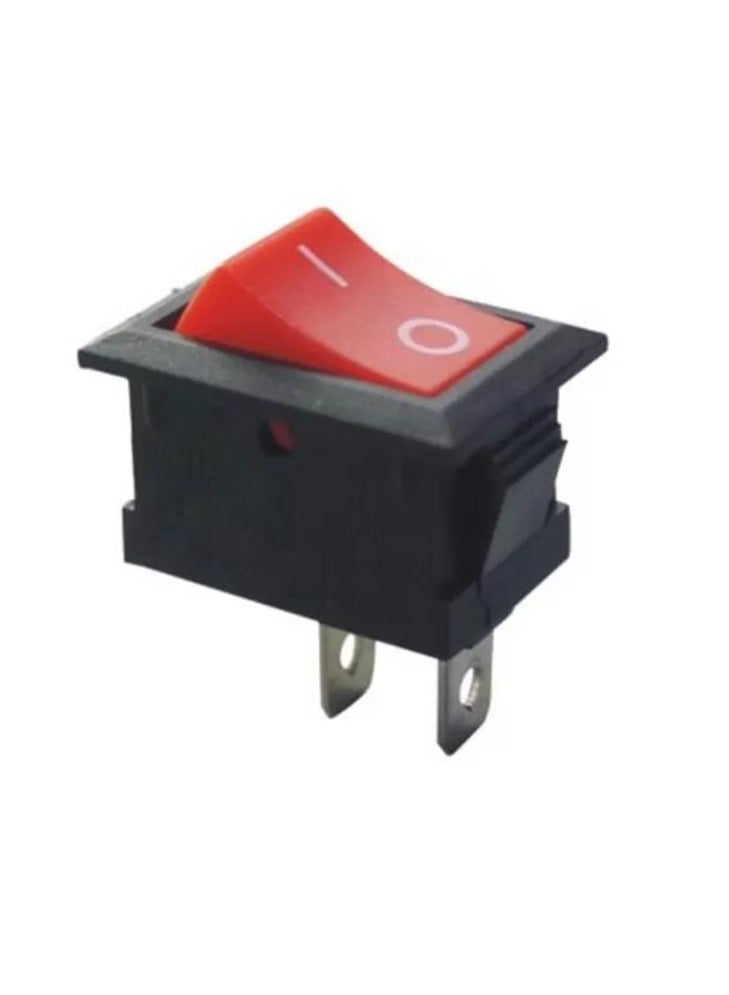 KNP KCD11-101 Red ON-OFF Rocker Switch is a compact and durable switch designed for easy on/off control in low power electrical applications With its bright red rocker this switch provides clear indication of its operational state making it suitable for a variety of devices and environments. - Image 2
