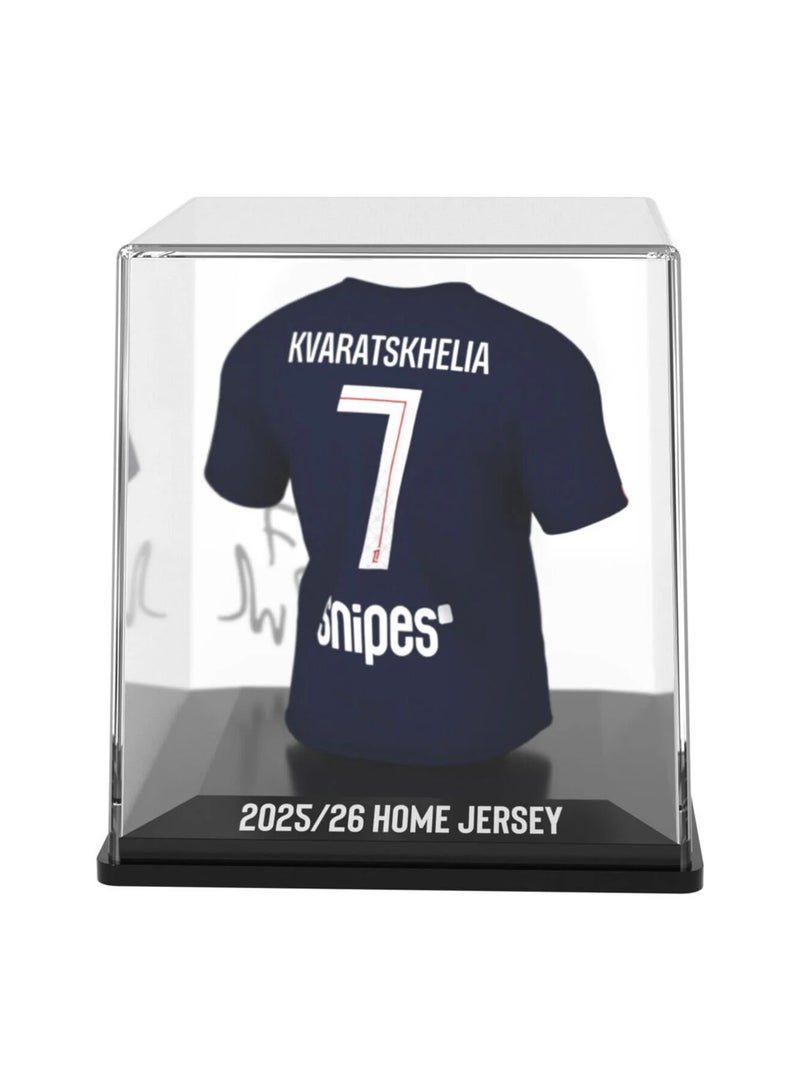 Splink  - Kvaratskhelia  (PSG) - Home 25/26 Jersey Display Case, Official Licensed Collectible - Image 1