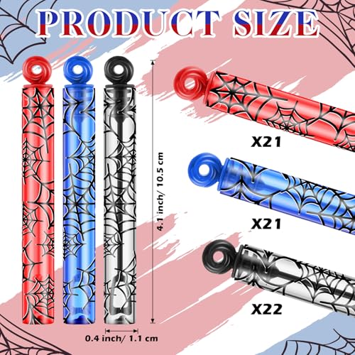 Rotatingpals 64 Pcs Spider Web Bubble Wands Spider Bubbles Party Favors for Adult Summer Activity Birthday Gifts Prizes Carnival Goody Bag Stuffers Wedding Supplies - Image 5