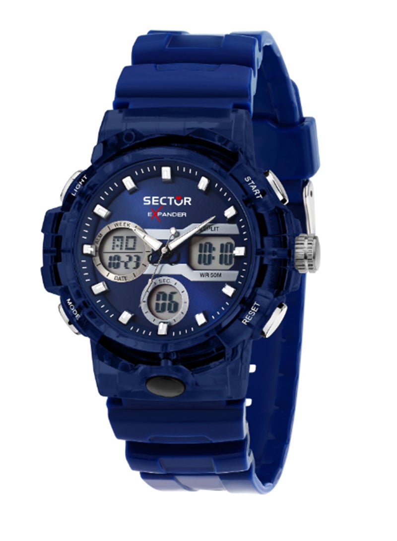 Sector Men's 43MM Blue, Sunray Dial Blue Plastic Watch - R3251242506 - Image 1