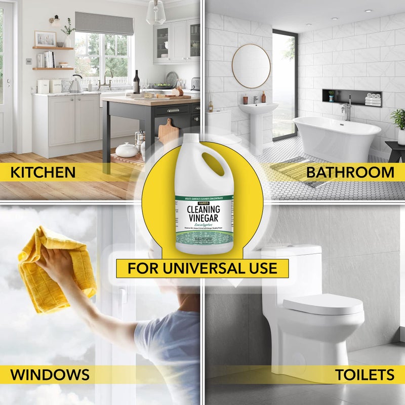 HARRIS Cleaning Vinegar All Purpose Household Surface Cleaner, 128oz (Eucalyptus) with Easy Pour Funnel Included - Image 3