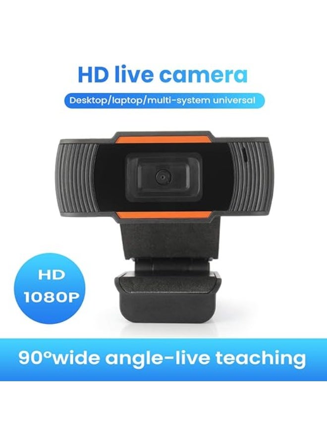 كاميرا ويب 2021 – 1080P HD مع تركيز تلقائي وميكروفون ستيريو، يو إس بي، جاهزة للتوصيل والاستخدام، مثالية للدروس أونلاين على الكمبيوتر أو اللاب توب - Image 2