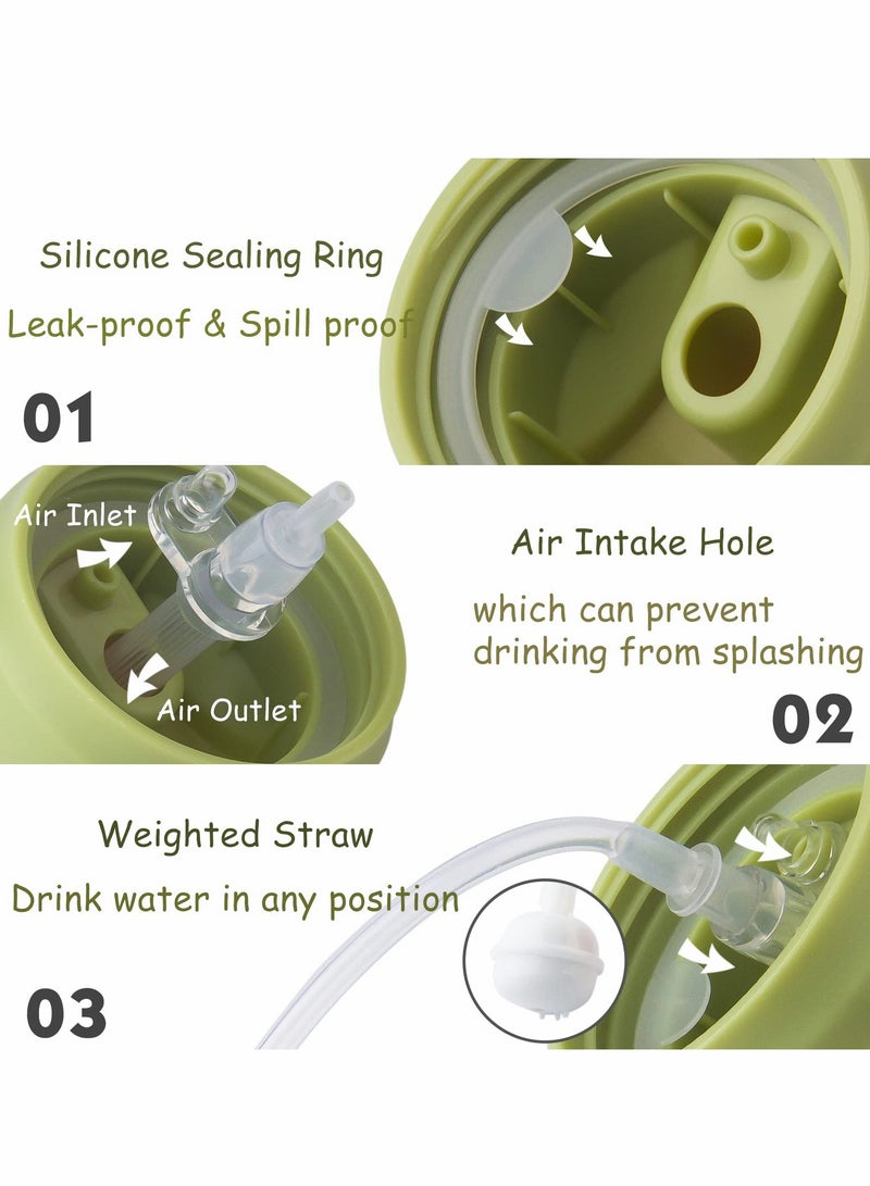 KASTWAVE Sippy Cup for Baby Months 6+,Spill-Proof Sippy Cup, Weighted Straw Non Spill Cup for Toddlers, Baby Straw Cup with Handles, Spill-Proof, Leak-Proof Soft Spout Cup 260ml, BPA Free (Yellow) - Image 5