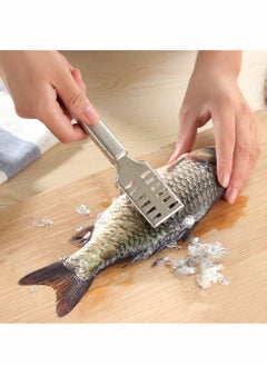 Excefore Fish Scaler Brush Fish Scaler Remover with Stainless Steel Sawtooth Easily Remove Fish Scales-Cleaning Brush Scraper Kitchen Tool Fish Scale Scraper Brush Scales Skin Remover  - Image 2