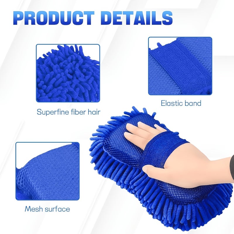 Ultra-Absorbent Chenille Microfiber Car Wash Mitt - Image 4