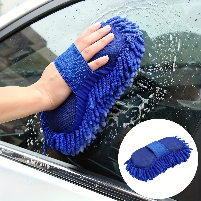 Ultra-Absorbent Chenille Microfiber Car Wash Mitt - Image 1