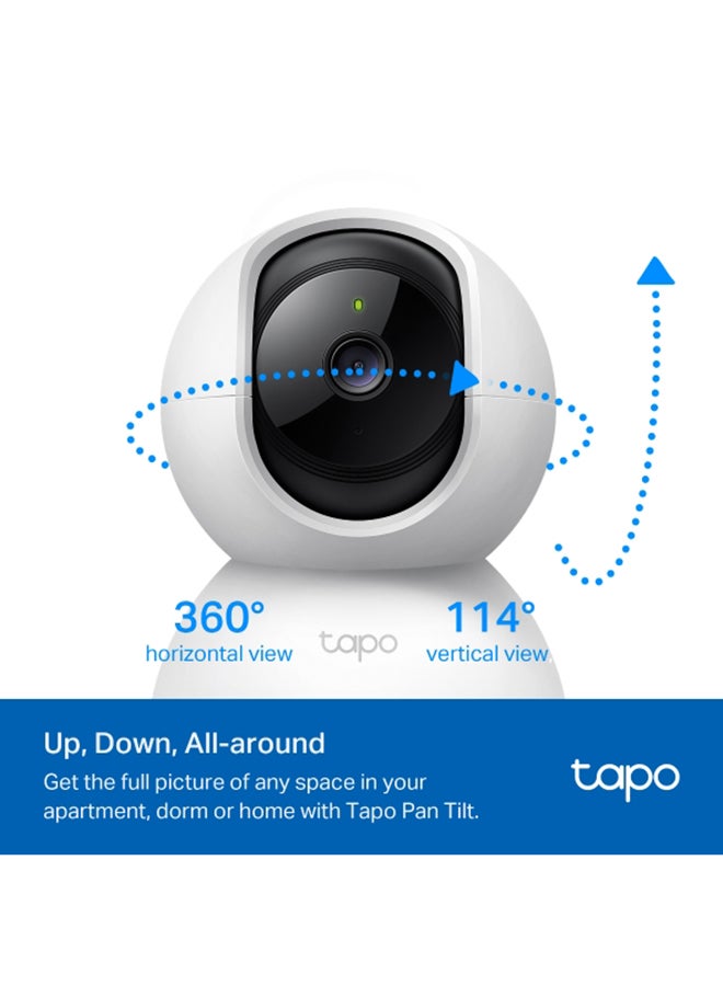 تي بي لينك كاميرا Tapo TC71 Pan/Tilt 2K Smart Security WiFi CCTV داخلية مع مناظر دورانية 360¬∞ - Image 4
