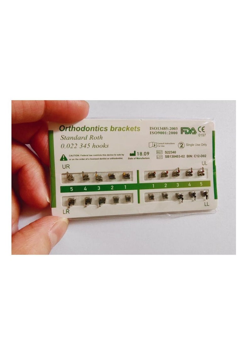 Bluejw 20-Piece Dental Orthodontics Bracket Braces Set - Image 3