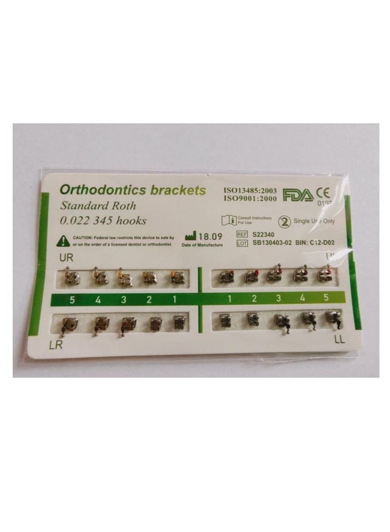 Bluejw 20-Piece Dental Orthodontics Bracket Braces Set - Image 4